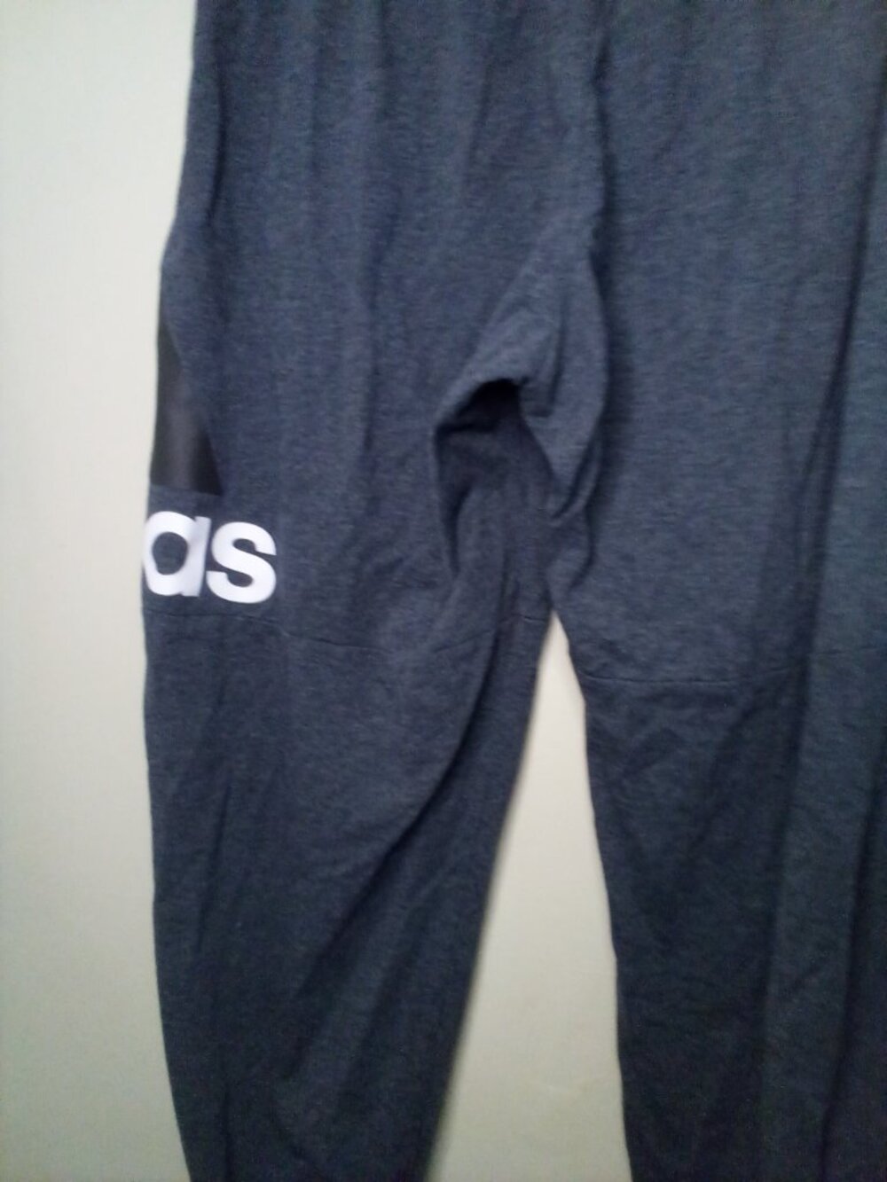 Adidas Jogger Pants Men XL Spellout Logo Elastic Gray - Picture 12 of 14